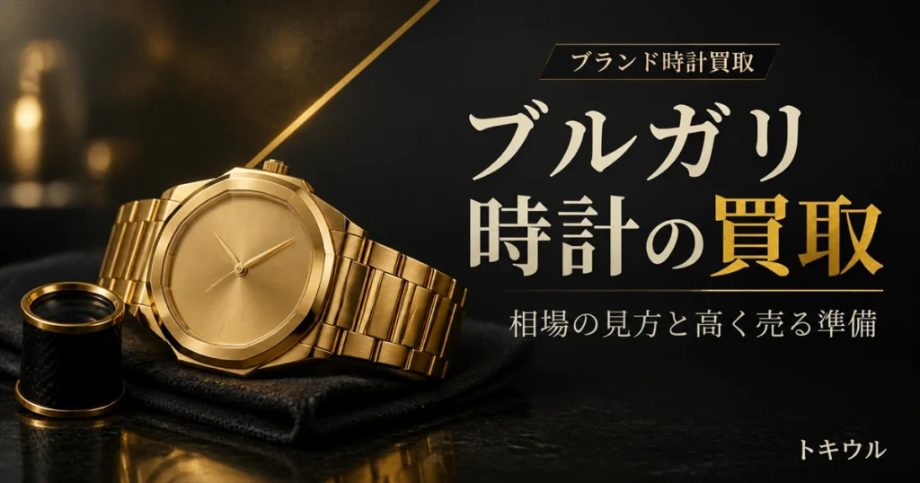 ブルガリ時計の買取相場の見方と高く売るための準備を解説する記事のアイキャッチ