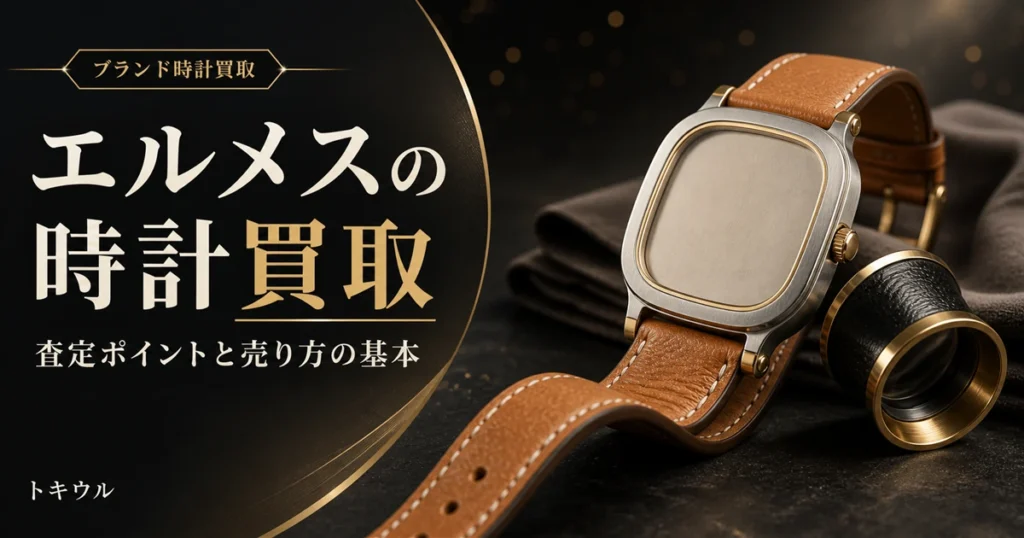 エルメスの時計買取で見られる査定ポイントと売り方を解説する記事のアイキャッチ