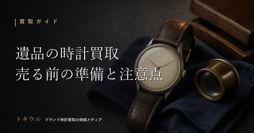 遺品の時計買取の手順と注意点を解説する記事のアイキャッチ