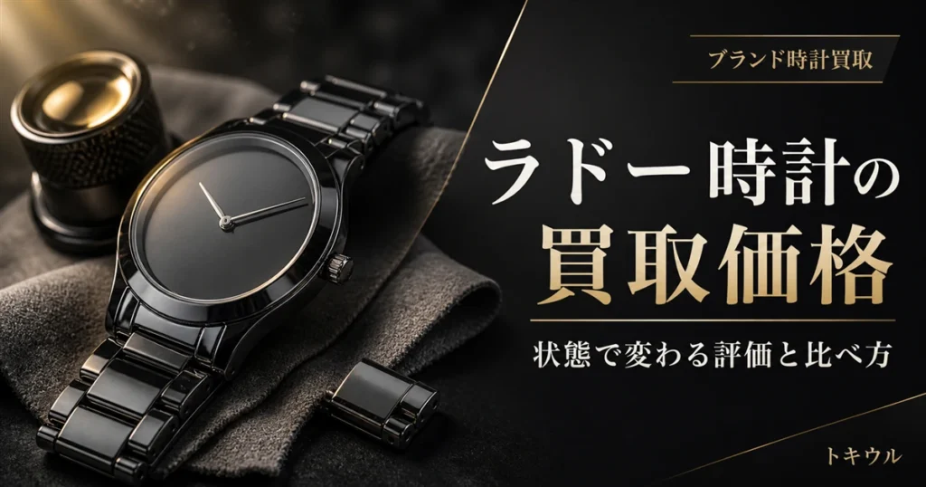 ラドーの腕時計の買取価格と査定で見られるポイントを解説する記事のアイキャッチ