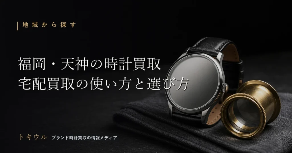 福岡・天神のブランド時計買取と宅配買取の使い方を解説する記事のアイキャッチ