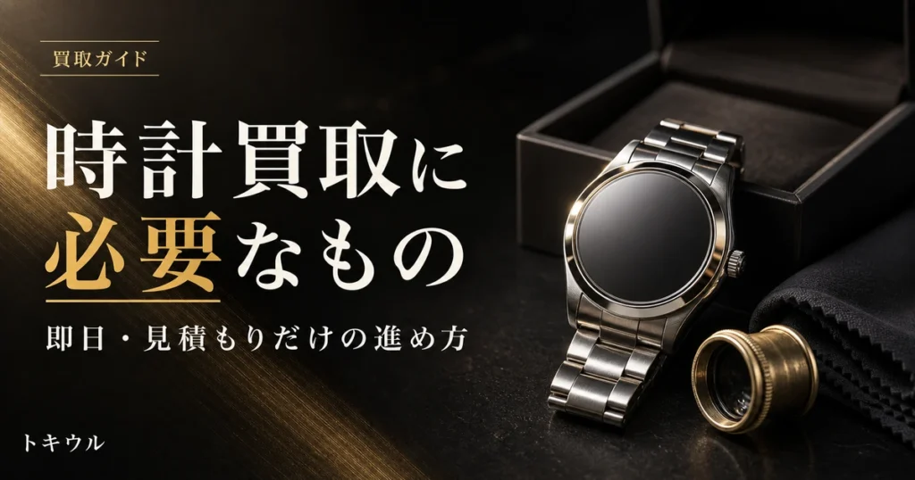 時計買取に必要なものと当日の流れを解説する記事のアイキャッチ