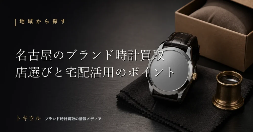 名古屋でブランド時計を買取に出すときの店選びと宅配活用を解説する記事のアイキャッチ
