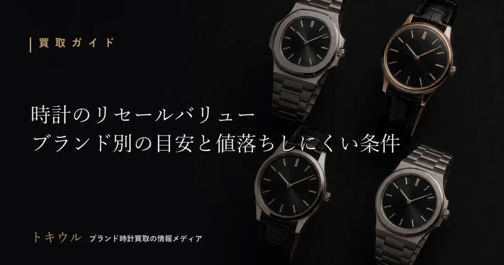 時計のリセールバリューをブランド別に調査する記事のアイキャッチ